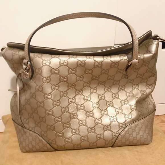 GUCCI Authenic Gold Leather Bag PRISTINE CONDITION - Picture 1 of 6
